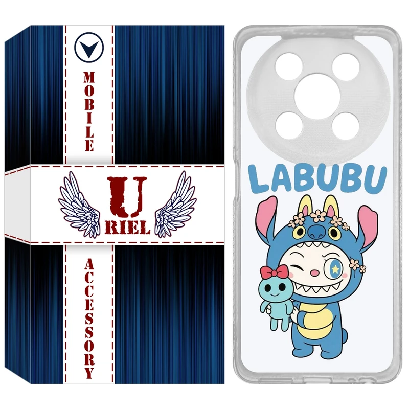 کاور یوریل مدل Clear کد 112 طرح لبوبو Labubu مناسب برای گوشی موبایل وکال V2 / V2 Lite