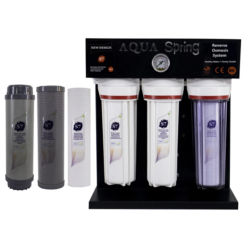 دستگاه تصفیه کننده آب آکوآ اسپرینگ مدل RO-S7 -BZ 7500 به همراه فیلتر مجموعه سه عددی