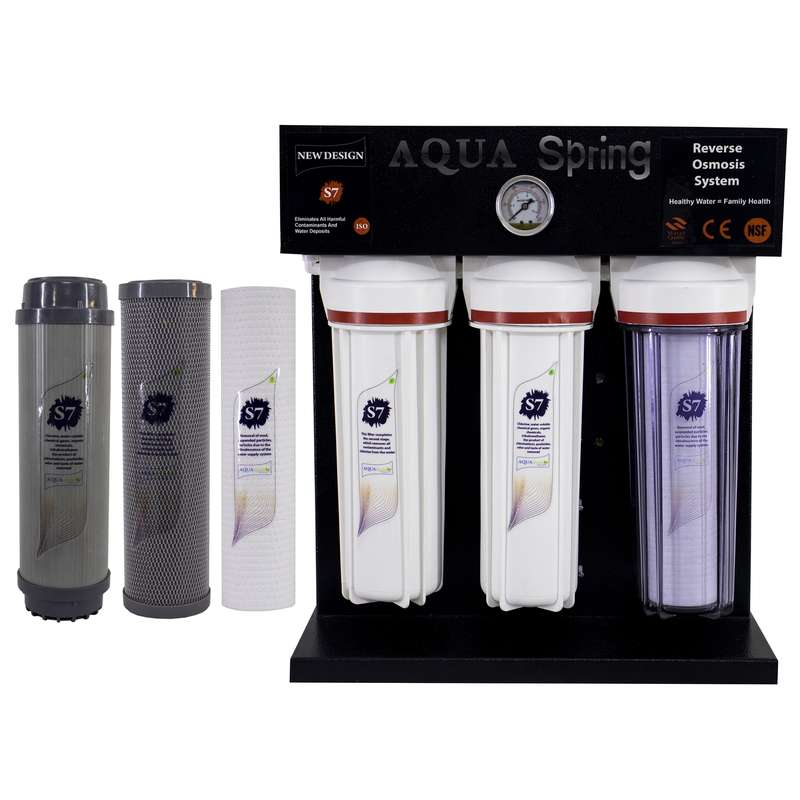 دستگاه تصفیه کننده آب آکوآ اسپرینگ مدل RO-S7-BZ 7900 به همراه فیلتر مجموعه 4 عددی