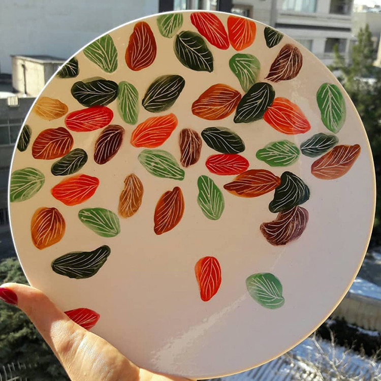 بشقاب سرامیکی آپامه مدل پاییز 242