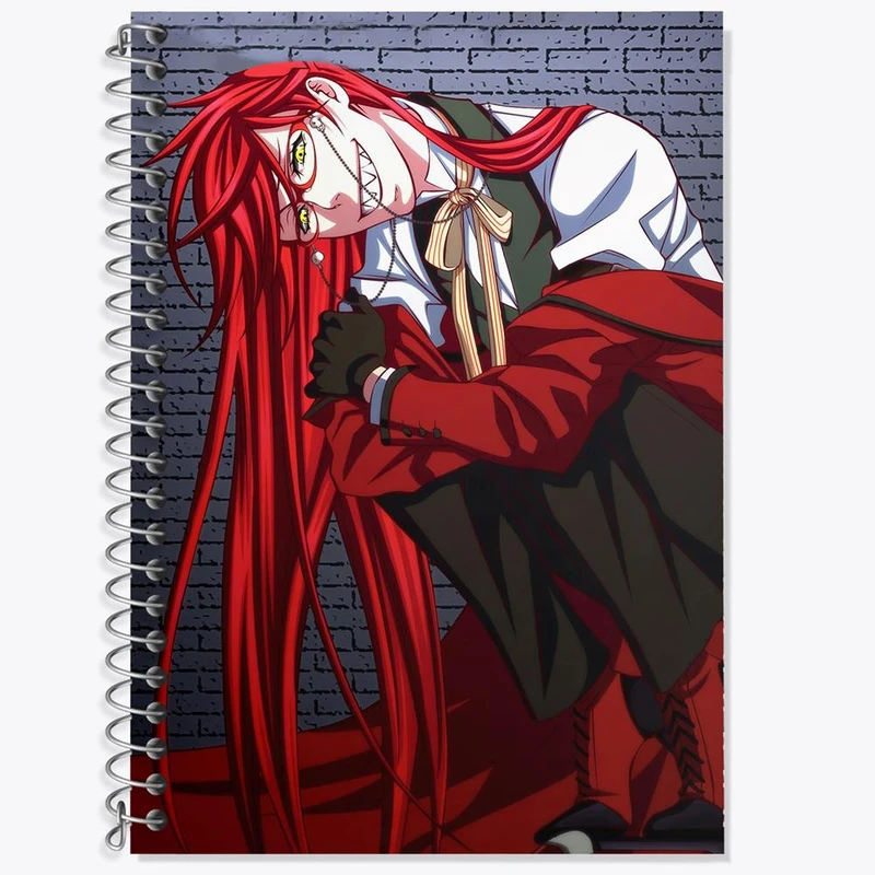 دفتر لغت 50 برگ خندالو مدل گریل انیمه خادم سیاه Black Butler کد 16328