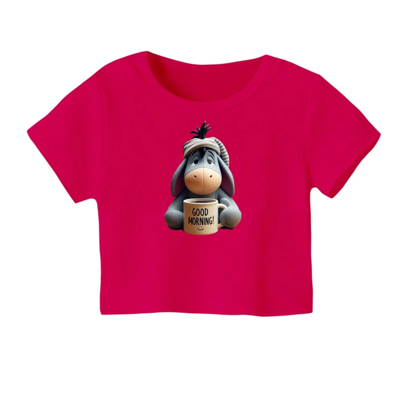 کراپ‌ تی‌شرت آستین کوتاه زنانه مدل پو کد 3