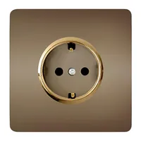 پریز برق ارت دار صنایع آسیا الکتریک مدل کریستال BEI-GLD