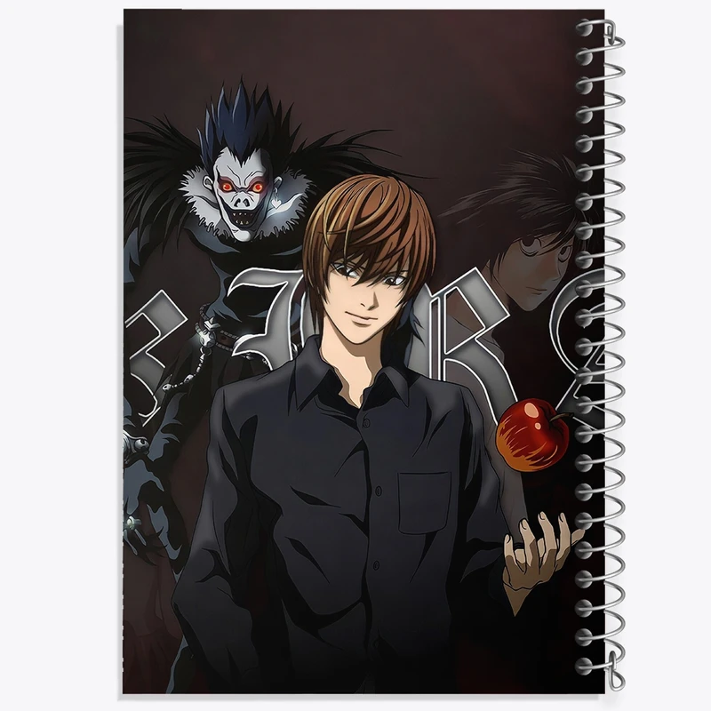 دفتر شطرنجی 50 برگ خندالو مدل انیمه دفترچه مرگ (Death Note) کد F799