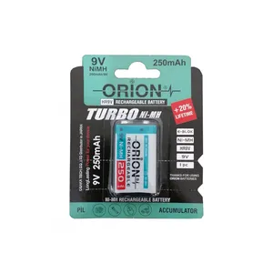 باتری کتابی قابل شارژ اوریون مدل HR9V 250mAh 