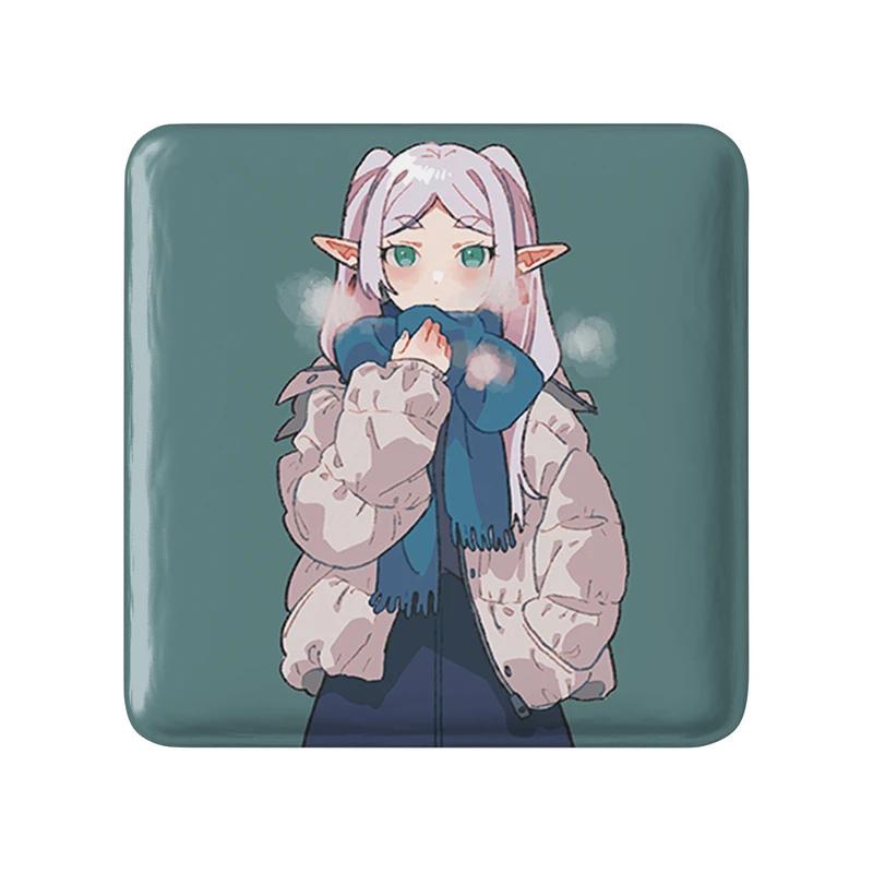 مگنت خندالو طرح انیمه فریرن (Frieren) مدل مربعی کد 33954