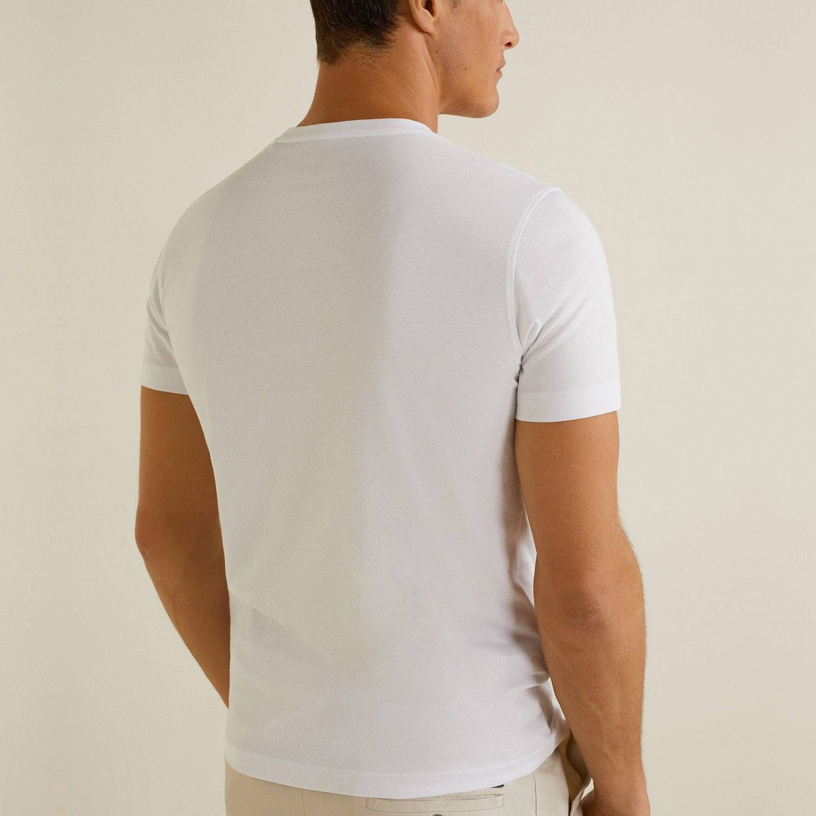 تی شرت آستین کوتاه مردانه مانگو مدل OR070LOG -  - 4