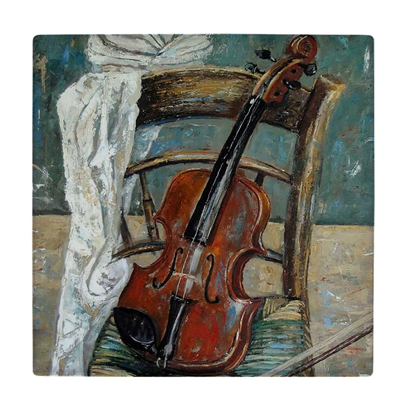  زیر لیوانی  طرح نقاشی ویولن روی صندلی کد    5767999_4023