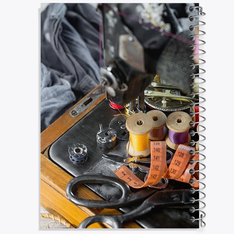 دفتر مشق 100 برگ خندالو طرح خیاطی و چرخ خیاطی کد F1522