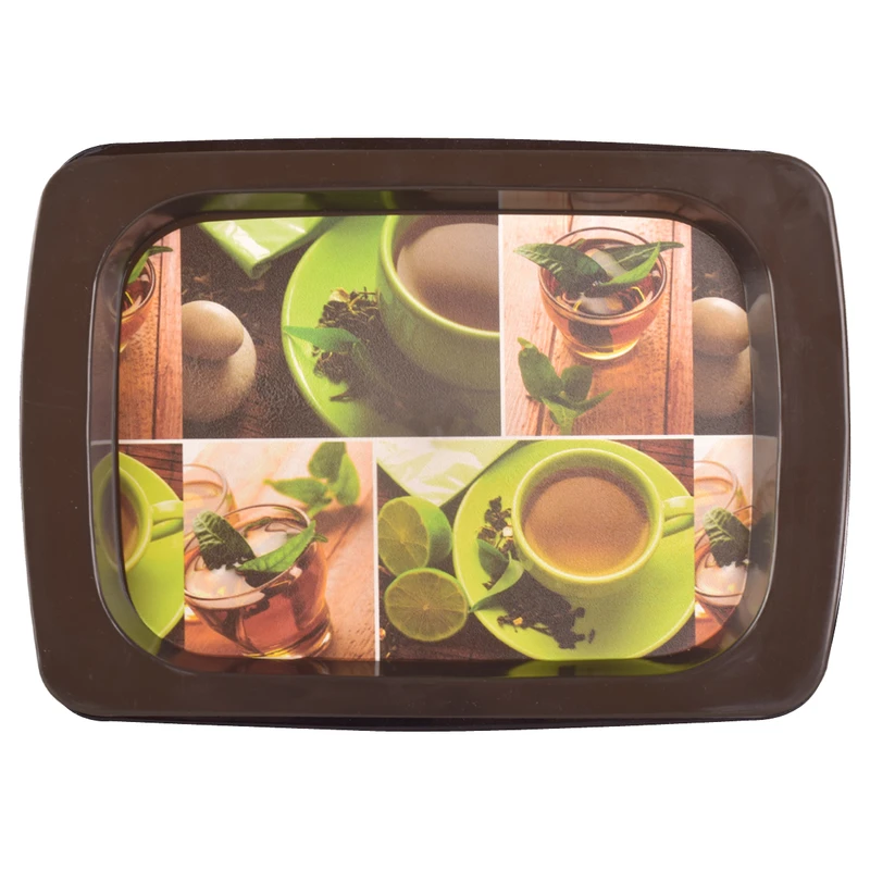  سینی بدون دسته مهروز مدل 2002 طرح فنجان سایز 26×36 سانتی متر