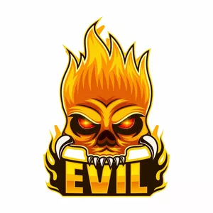    برچسب بدنه موتورسیکلت مدل EVIL کد 102