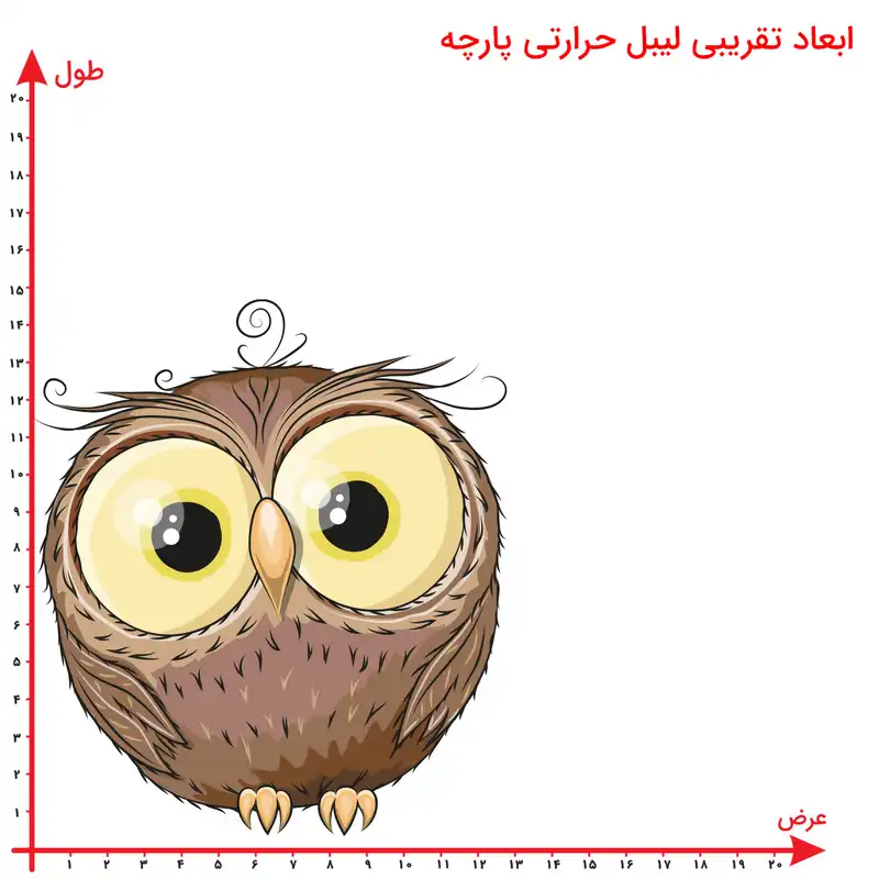 استیکر پارچه و لباس مدل برچسب DTF طرح جغدی
