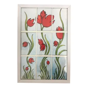 تابلو ویترای طرح گل کد 876