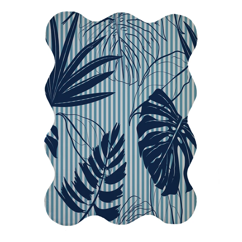 پادری مدل دالبر طرح برگ کد 9161 سایز 80x110 سانتی متر 