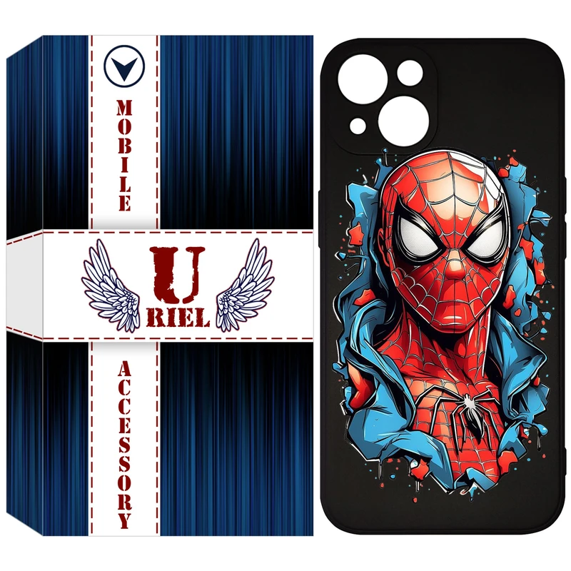 کاور یوریل مدل KSH کد 34 طرح اسپایدرمن مناسب برای گوشی موبایل اپل iPhone 13