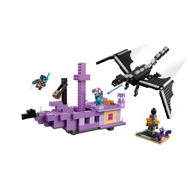 لگو 657 تکه سری ماینکرفت مدل Minecraft The Ender Dragon and End Ship 21264