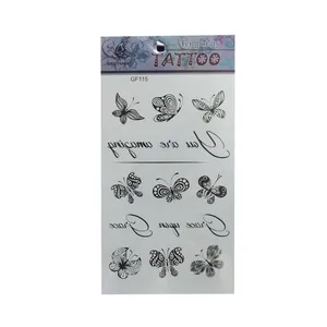 تتو موقت طرح پروانه و نوشته کد 115