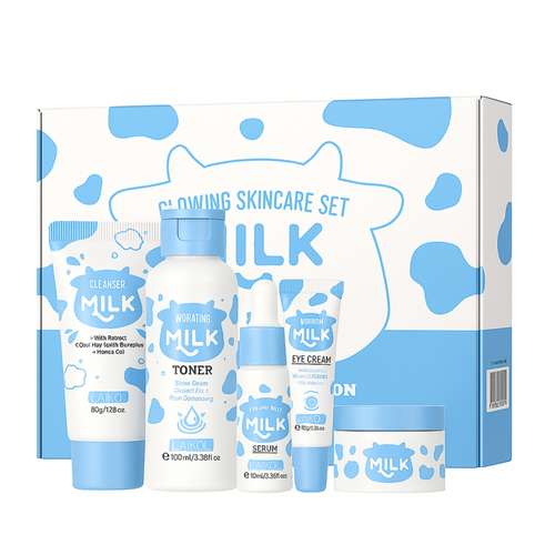 مجموعه مراقبت از پوست لایکو مدل شیر گاو و سرامید بسته 5 عددی