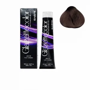 رنگ مو گلازت شماره 4CL حجم 100 میلی‌لیتر رنگ قهوه‌ای مسی