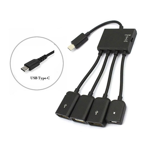 هاب 4 پورت USB-C /USB 2.0 / microUSB مدل USMI