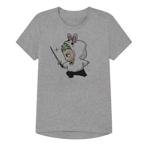 تی شرت آستین کوتاه پسرانه مدل انیمه کد32 Z رنگ طوسی