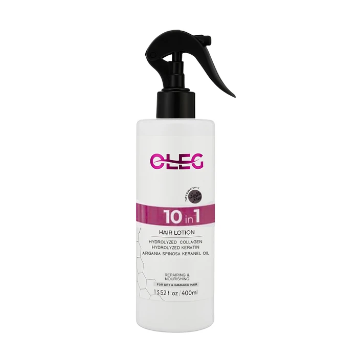 لوسیون تقویت کننده مو اولگ مدل 1IN10 COLLAGEN مناسب برای موهای خشک و آسیب دیده حجم 400 میلی لیتر