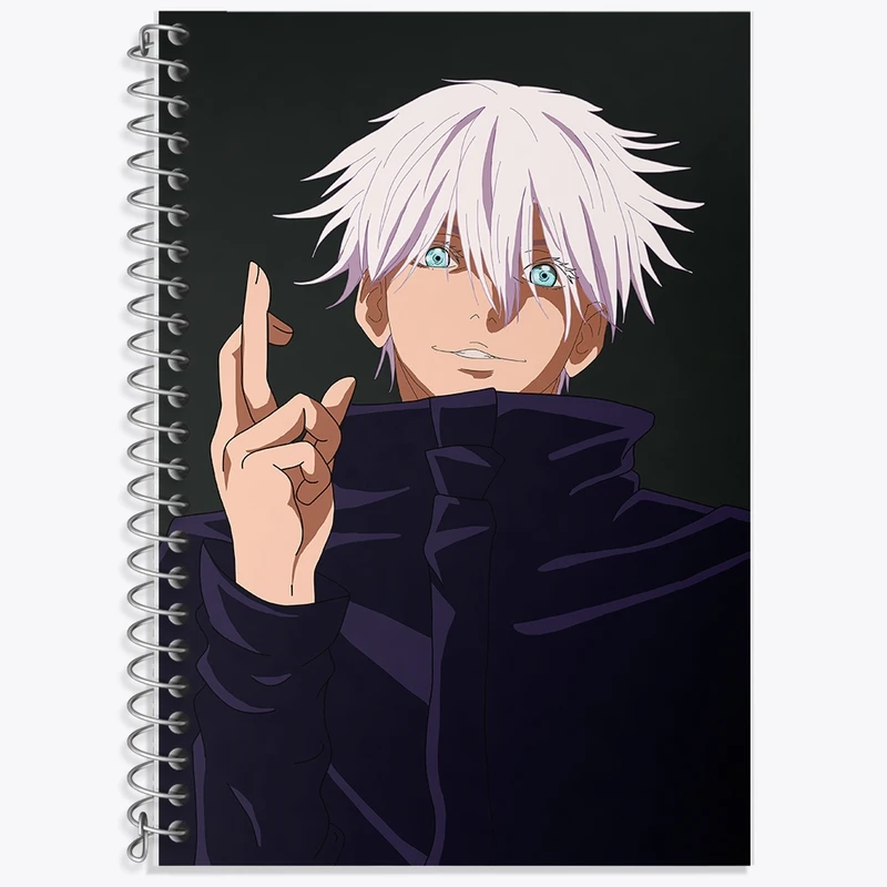 دفتر زبان 50 برگ خندالو مدل سه خط طرح انیمه جوجوتسو کایزن کد F811