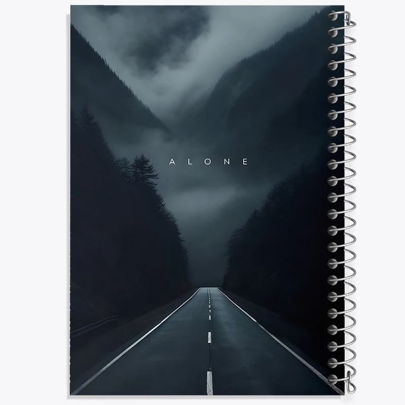 دفتر مشق 50 برگ خندالو طرح Alone کد F1361