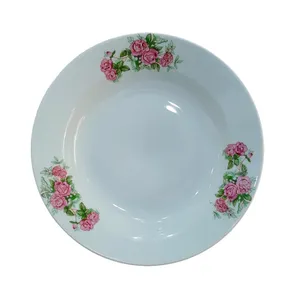 بشقاب خورش خوری مرجان طرح سرخی بسته 6 عددی