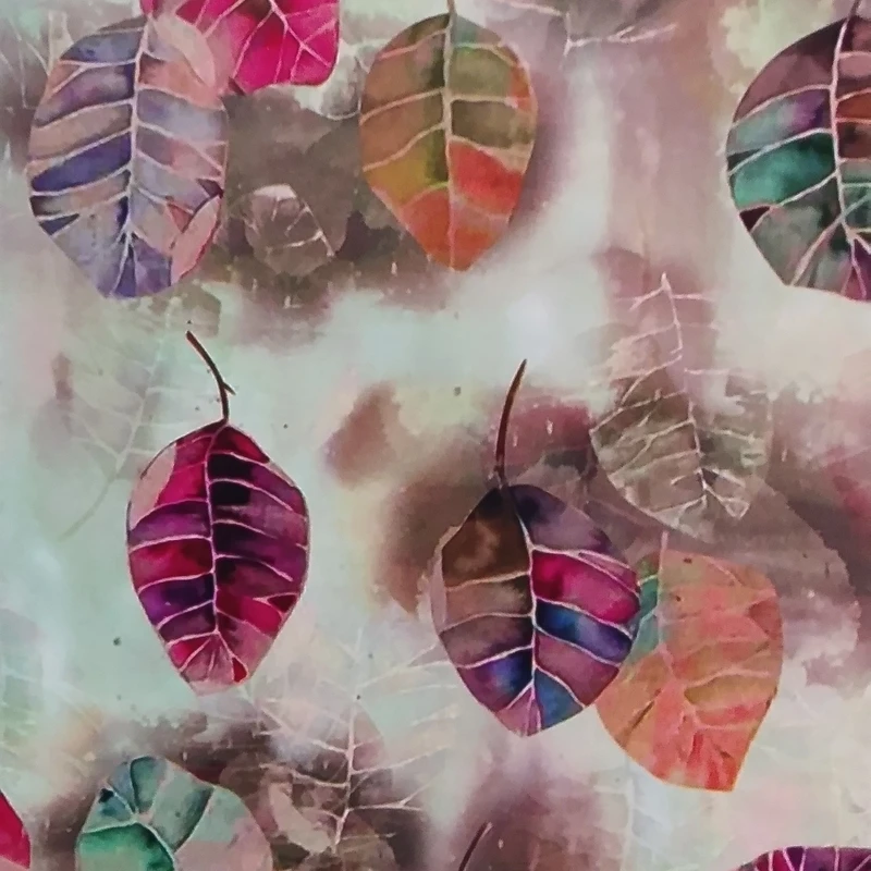 کاغذ کادو طرح برگ سایز 50*70 سانتی متر مجموعه 5 عددی