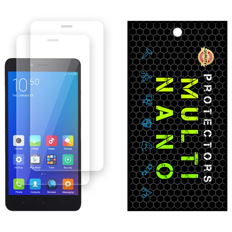 محافظ صفحه نمایش شفاف مولتی نانو مدل X-S2N مناسب برای گوشی موبایل شیائومی Redmi Note 2 بسته دو عددی