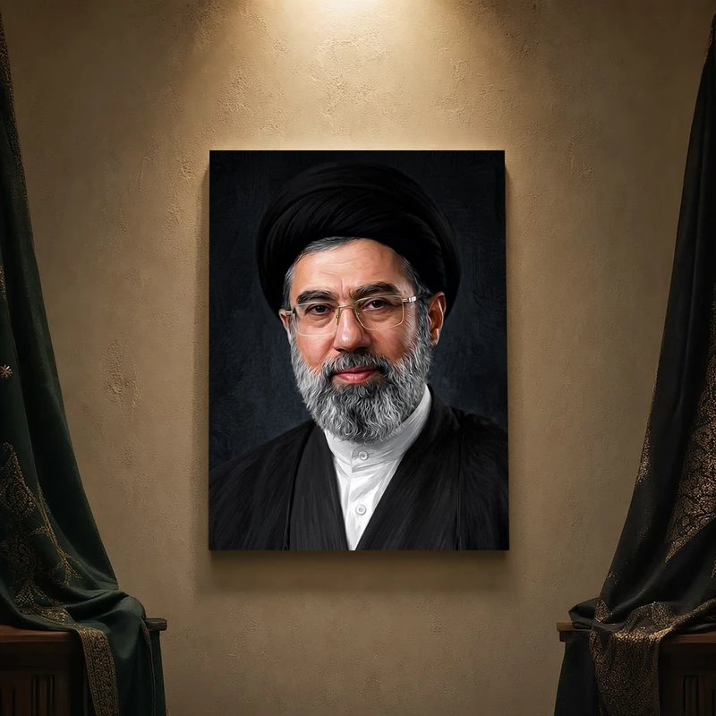 تابلو شاسی مدل مذهبی طرح رهبر امام سید مجتبی خامنه‌ای کد 105SM