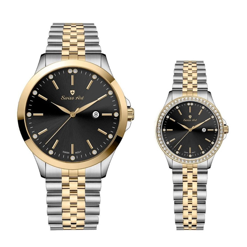 ست ساعت مچی عقربه‌ای زنانه و مردانه سوئیس آرت مدل 620005-6-05