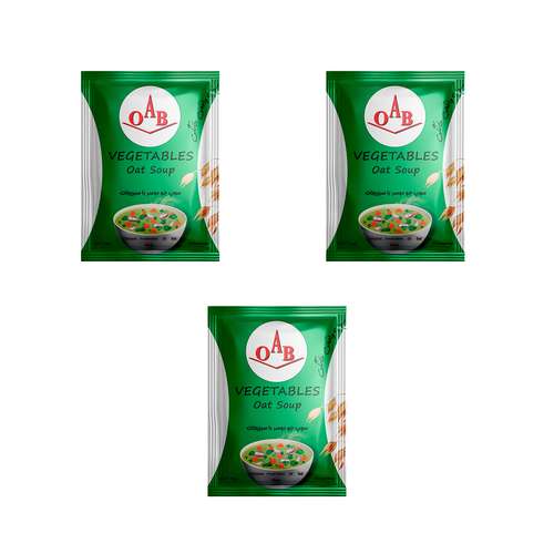 سوپ جو دوسر با سبزیجات ا آ ب - 60 گرم بسته 3 عددی