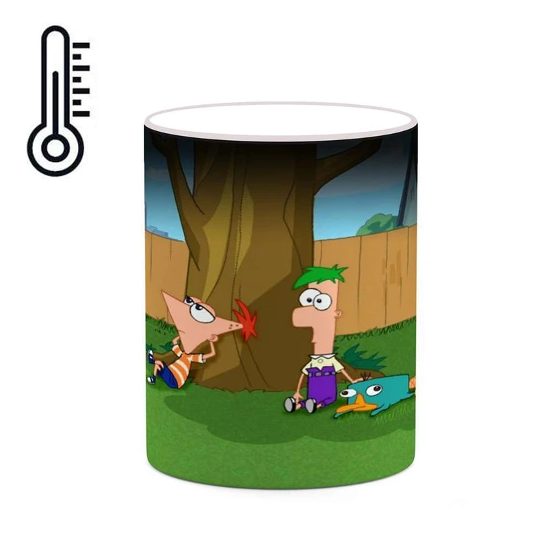 ماگ حرارتی کاکتی مدل کارتون Phineas And Ferb کد mgh22909