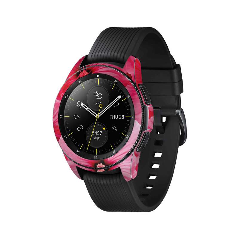 برچسب ماهوت طرح Pink-Flower مناسب برای ساعت هوشمند سامسونگ Galaxy Watch 42mm