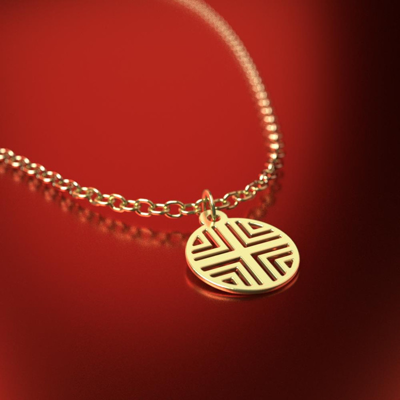 آویز ساعت طلا 18 عیار زنانه مدوپد مدل هندسی کد CA13861