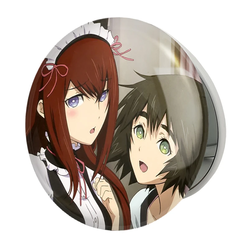 آینه جیبی خندالو طرح مایوری شینا و کوریسو ماکیسه انیمه اشتاینز گیت مدل تاشو کد 17484 