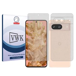 VWK Tough model matte screen protector suitable for Google Pixel 8 mobile phone along with the back protector 