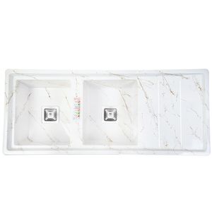 سینک ظرفشویی گرانیت توکار دو لگنه مدل 120