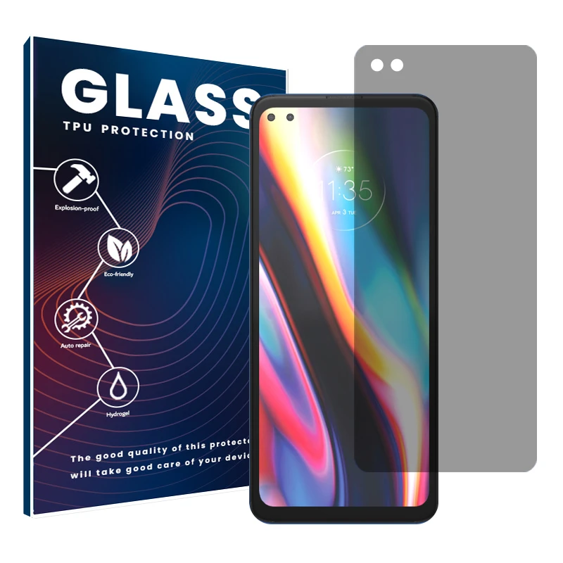 محافظ صفحه نمایش حریم شخصی گلس مدل Resistant مناسب برای گوشی موبایل موتورولا Moto G 5G Plus