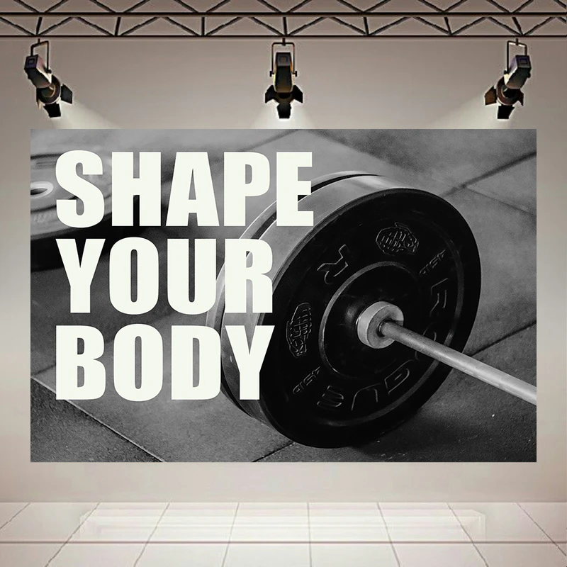 پوستر پارچه ای طرح مخمل انگیزشی مدل بدنسازی کد AR3058518