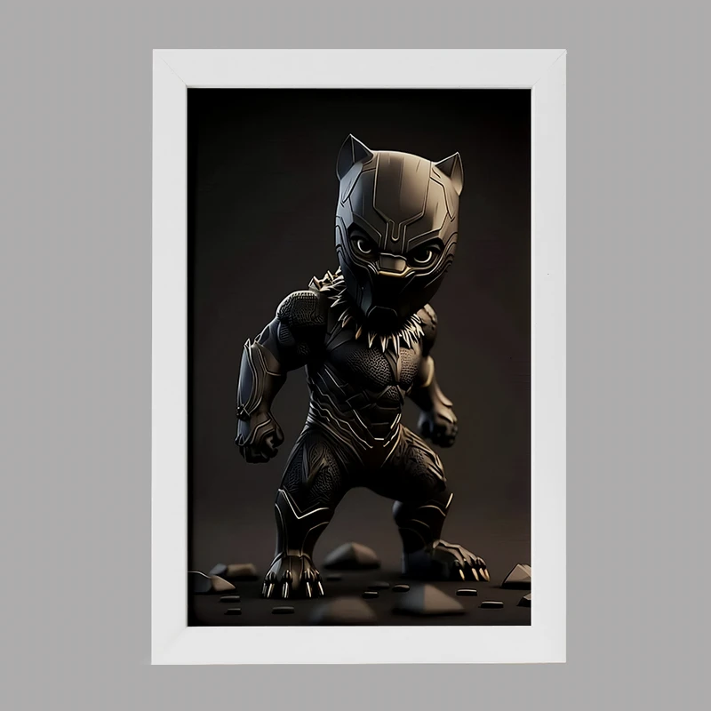 تابلو خندالو مدل بلک پانتر مارول (Marvel) کد F4388