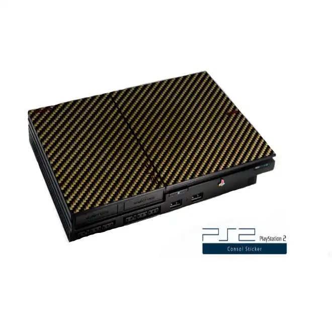 برچسب پلی استیشن 2 مدل Brown Shine Carbon Fiber
