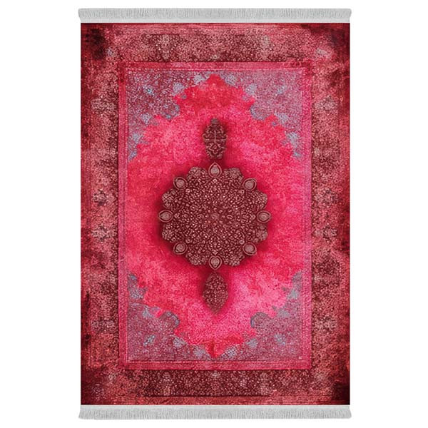 فرش پارچه‌ای دفه مدل فرشینه هازان مخمل طرح فانتزی کد 3442