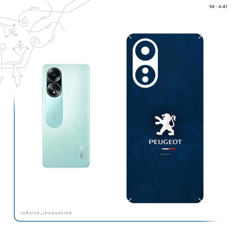 برچسب پوششی ماهوت مدل Peugeot_Logo مناسب برای گوشی موبایل اپو A58 4G
