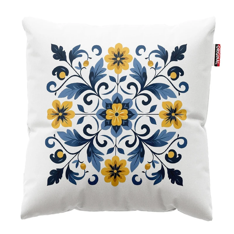 کوسن پاد آفرین طرح گل زیبا کد 1508 سایز 30*30 سانتی متر