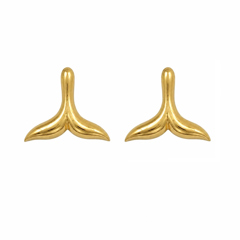 گوشواره میخی طلا 18 عیار زنانه مان گالری مدل دم وال کد EA01-0030200