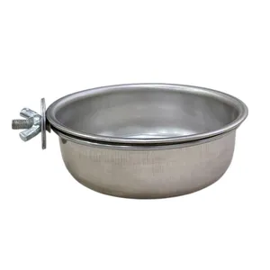 ظرف آب و غذا پرندگان مدل گیره ای استیل