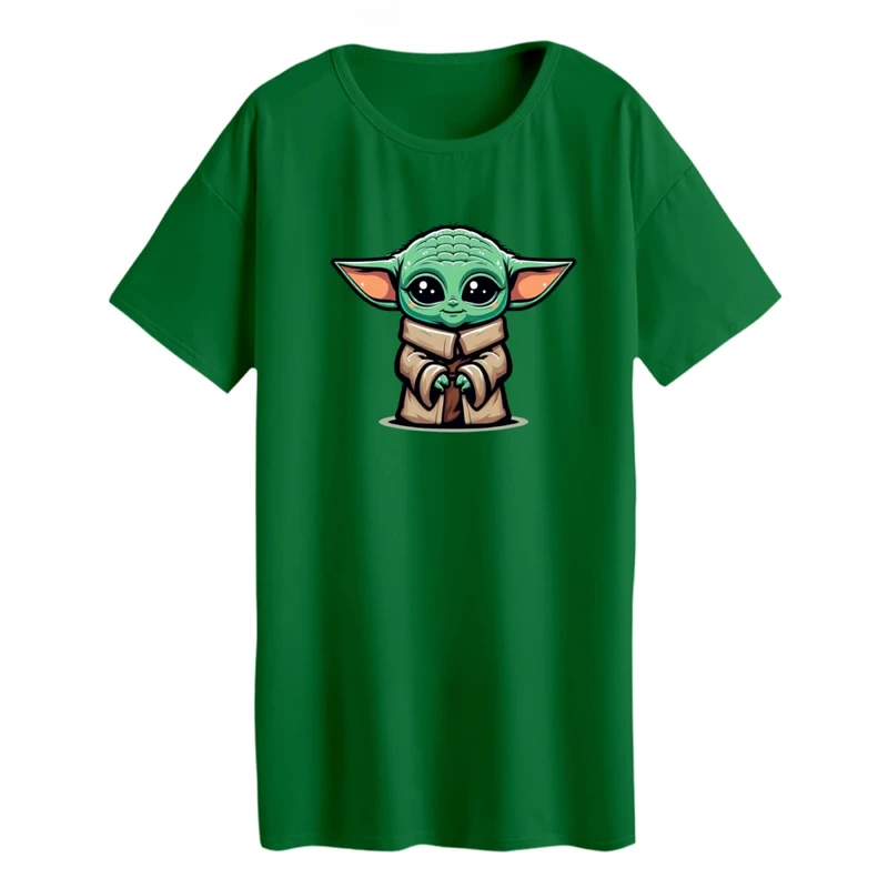 تی شرت لانگ زنانه مدل بیبی یودا کد 2